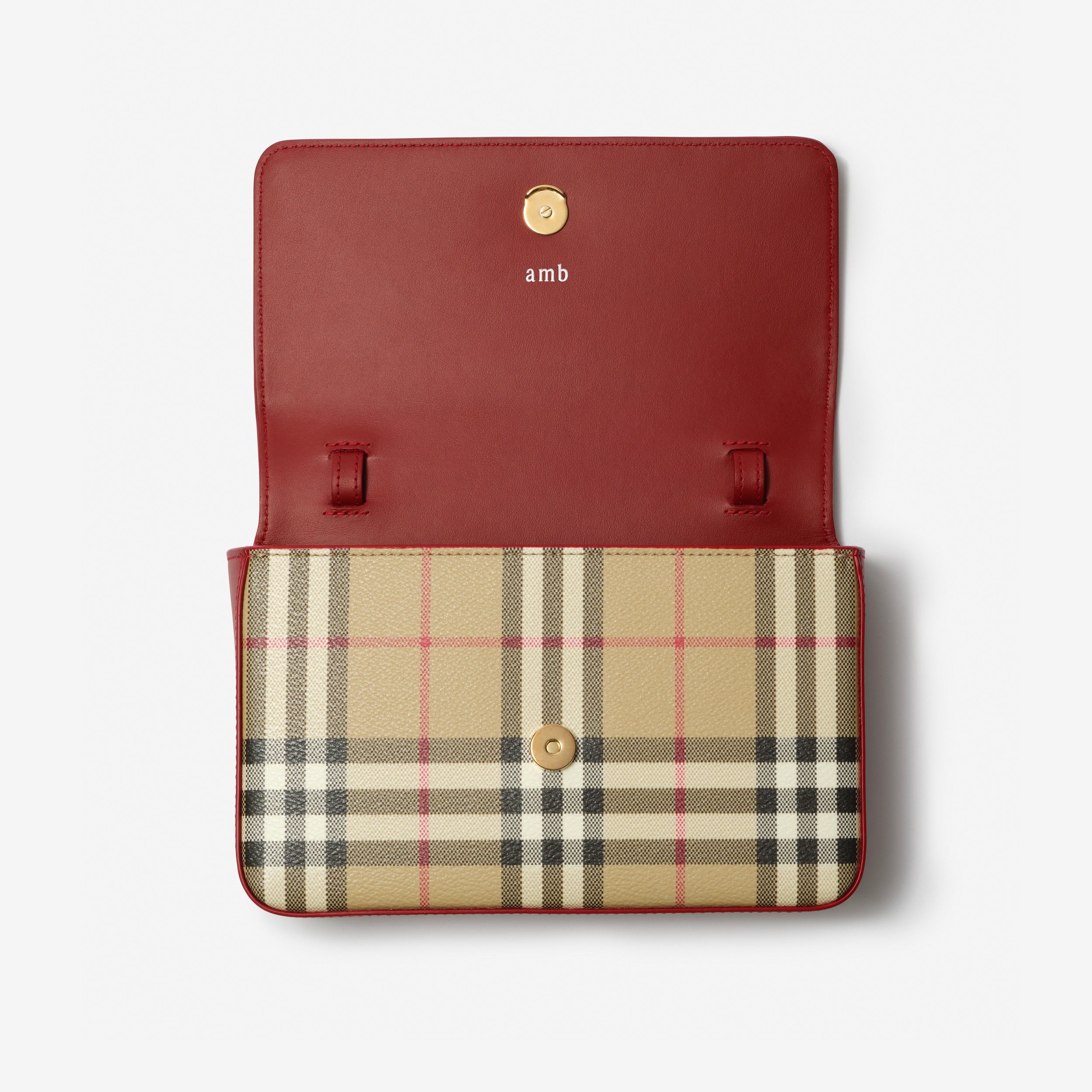 Hampshire Bag in Archive beige/ruby red - Women | Burberry® Official
